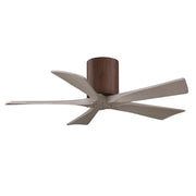 Matthews Fans Irene 5H 42in 5-Blade Ceiling Fan | Rustic Walnut & Gray Ash Solid Wood Blades | Living Room & Bedroom | Model IR5H-WN-GA-42