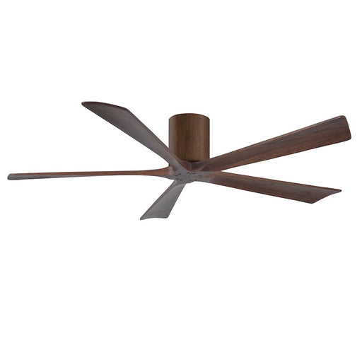 Matthews Fans Irene 5H 60in 5-Blade Ceiling Fan | Contemporary Walnut and Solid Wood | Bedroom & Living Room | 60 x 60 x 10 in | Model IR5H-WN-WA-60