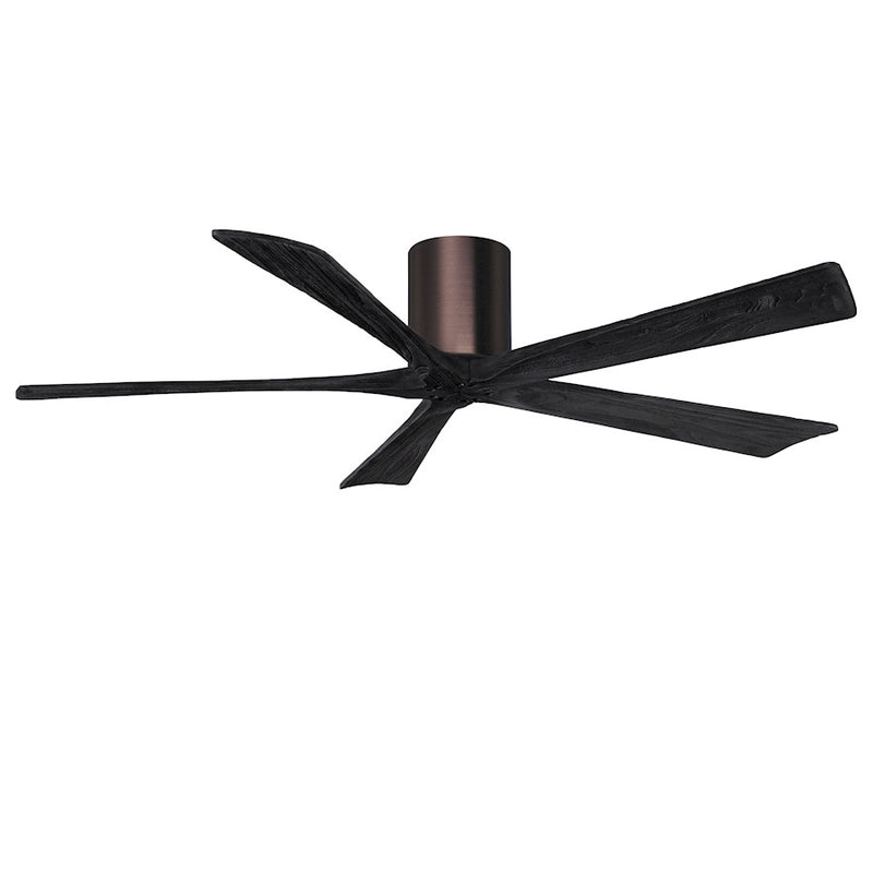 Matthews Fans Irene-5HLK 60in 5-Blade LED Ceiling Fan | Brushed Bronze and Matte Black Solid Wood | Great Room & Covered | Model IR5HLK-BB-BK-60