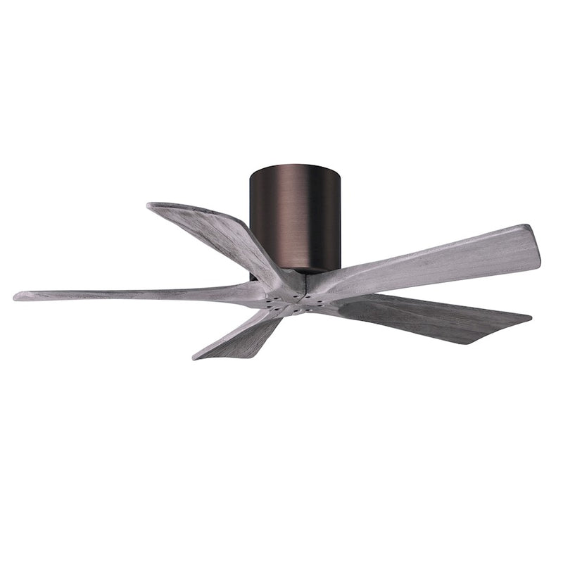Matthews Fans Irene-5HLK 42in 5-Blade LED Ceiling Fan | Rustic Brushed Bronze and Barnwood Solid Wood | Bedroom & Living Room | Model IR5HLK-BB-BW-42