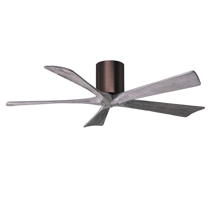 Matthews Fans Irene-5HLK 52in 5-Blade LED Ceiling Fan | Rustic Brushed Bronze and Barnwood Solid Wood | Bedroom & Living Room | Model IR5HLK-BB-BW-52