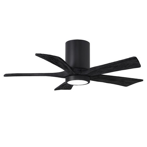 Matthews Fans Irene 5HLK 42in 5-Blade Ceiling Fan | Contemporary Matte Black and Matte Black Solid Wood | Bedroom & Living | Model IR5HLK-BK-BK-42