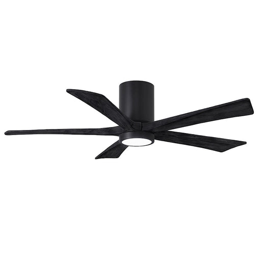Matthews Fans Irene 5HLK 52in 5-Blade Ceiling Fan | Contemporary Matte Black and Matte Black Solid Wood | Bedroom & Living | Model IR5HLK-BK-BK-52