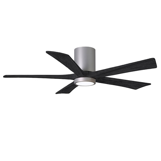 Matthews Fans Irene 5HLK 52in 5-Blade Ceiling Fan | Brushed Nickel and Matte Black Solid Wood Blades | Living Room & Bedroom | Model IR5HLK-BN-BK-52