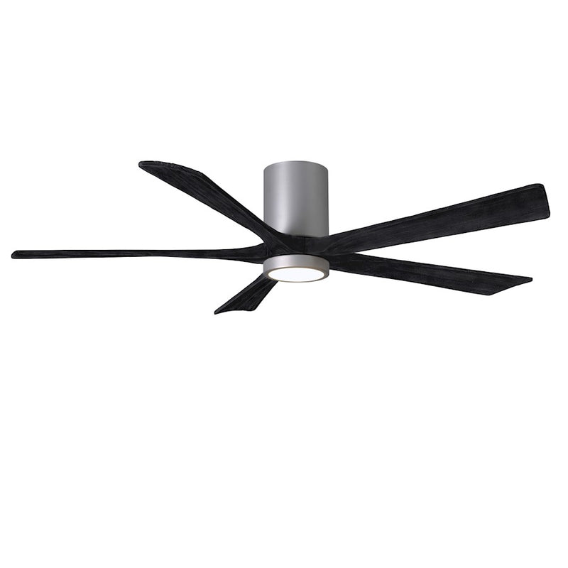 Matthews Fans Irene 5HLK 60in 5-Blade Ceiling Fan | Brushed Nickel and Matte Black Solid Wood Blades | Living Room & Bedroom | Model IR5HLK-BN-BK-60