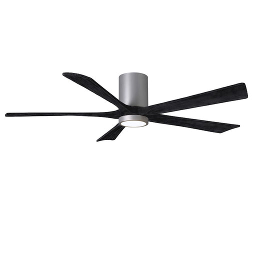 Matthews Fans Irene 5HLK 60in 5-Blade Ceiling Fan | Brushed Nickel and Matte Black Solid Wood Blades | Living Room & Bedroom | Model IR5HLK-BN-BK-60