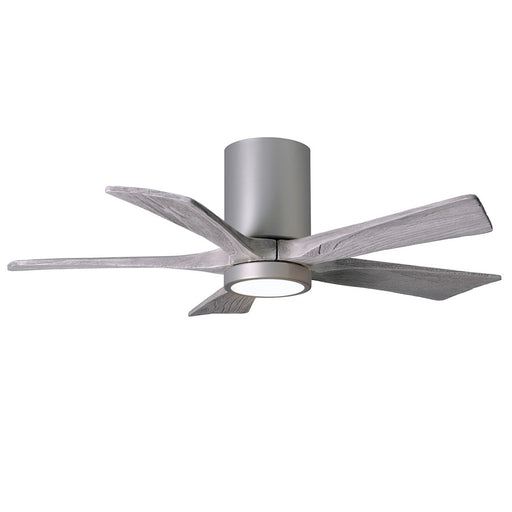 Matthews Fan Irene-HLK 42in 5-Blade Flush Mount Ceiling Fan | Brushed Nickel and Barn Wood Blades | Bedroom & Living Room | Model IR5HLK-BN-BW-42