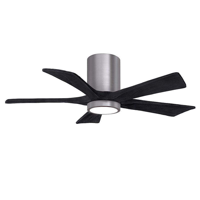 Matthews Fans Irene-5HLK 52in 5-Blade Ceiling Fan | Contemporary Brushed Pewter and Barnwood | Living Room & Bedroom | Model IR5HLK-BP-BW-52