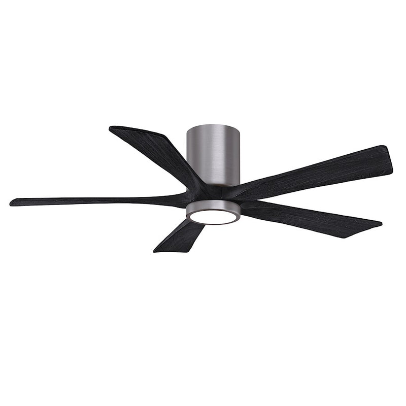 Matthews Fans Irene-5HLK 52in 5-Blade Ceiling Fan | Contemporary Brushed Pewter and Barnwood | Living Room & Bedroom | Model IR5HLK-BP-BW-52