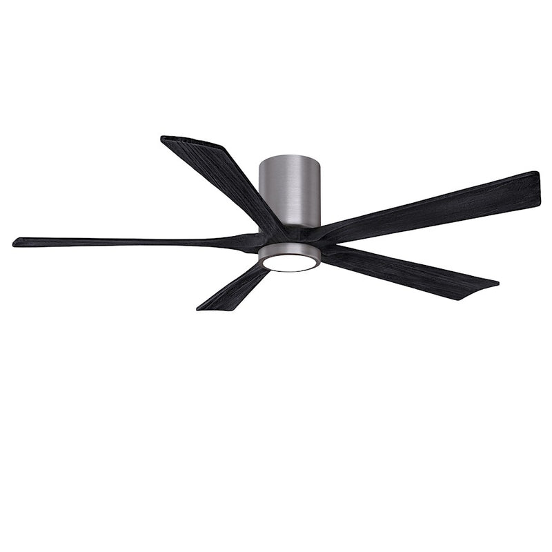 Matthews Fans Irene-5HLK 52in 5-Blade Ceiling Fan | Contemporary Brushed Pewter and Barnwood | Living Room & Bedroom | Model IR5HLK-BP-BW-52