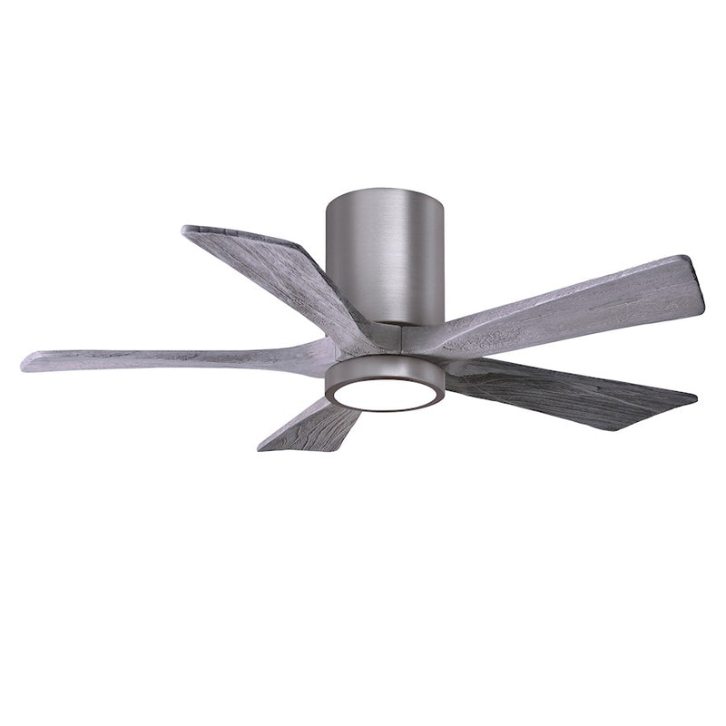 Matthews Fans Irene-5HLK 52in 5-Blade Ceiling Fan | Contemporary Brushed Pewter and Barnwood | Living Room & Bedroom | Model IR5HLK-BP-BW-52