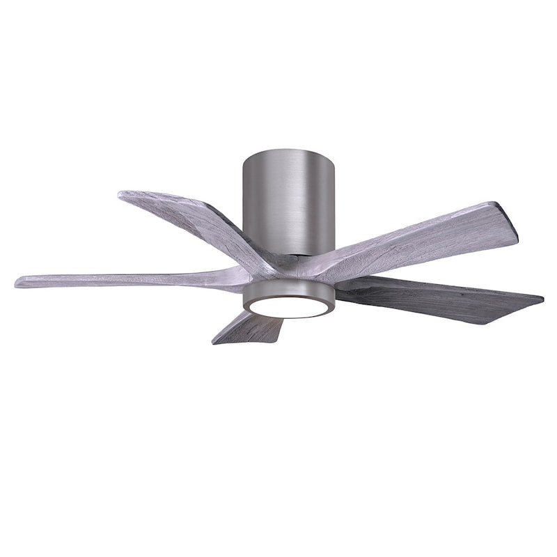 Matthews Fans Irene-5HLK 52in 5-Blade Ceiling Fan | Contemporary Brushed Pewter and Barnwood | Living Room & Bedroom | Model IR5HLK-BP-BW-52