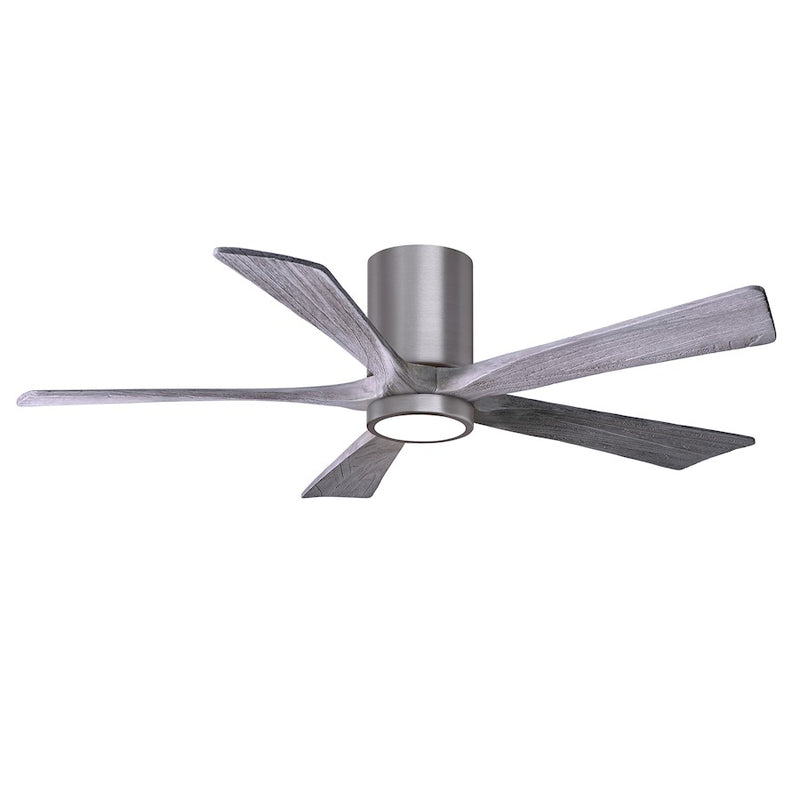 Matthews Fans Irene-5HLK 52in 5-Blade Ceiling Fan | Contemporary Brushed Pewter and Barnwood | Living Room & Bedroom | Model IR5HLK-BP-BW-52