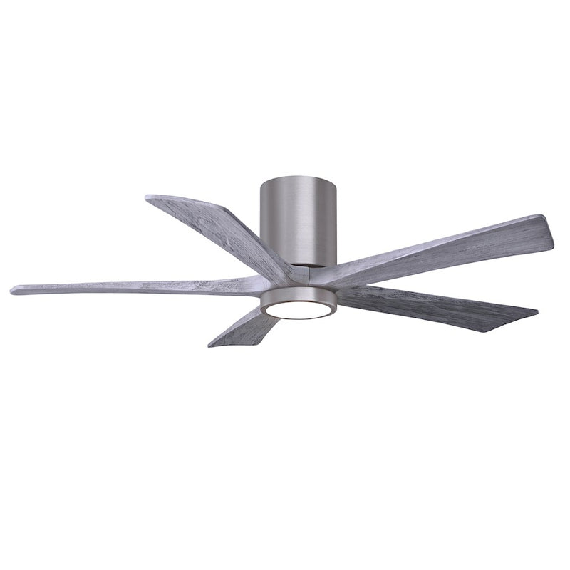 Matthews Fans Irene-5HLK 52in 5-Blade Ceiling Fan | Contemporary Brushed Pewter and Barnwood | Living Room & Bedroom | Model IR5HLK-BP-BW-52