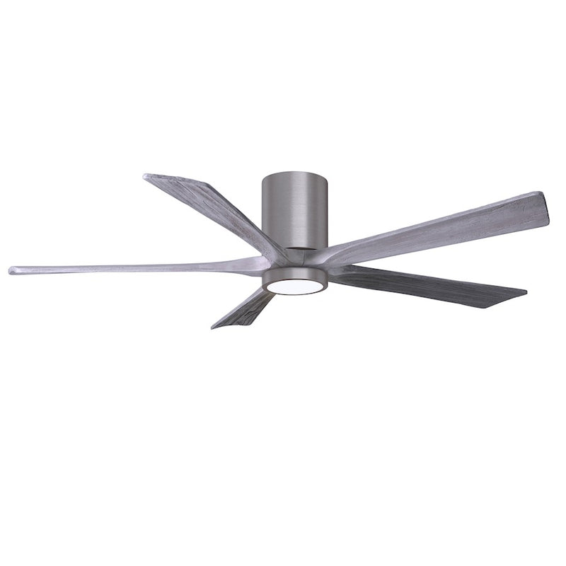 Matthews Fans Irene-5HLK 52in 5-Blade Ceiling Fan | Contemporary Brushed Pewter and Barnwood | Living Room & Bedroom | Model IR5HLK-BP-BW-52