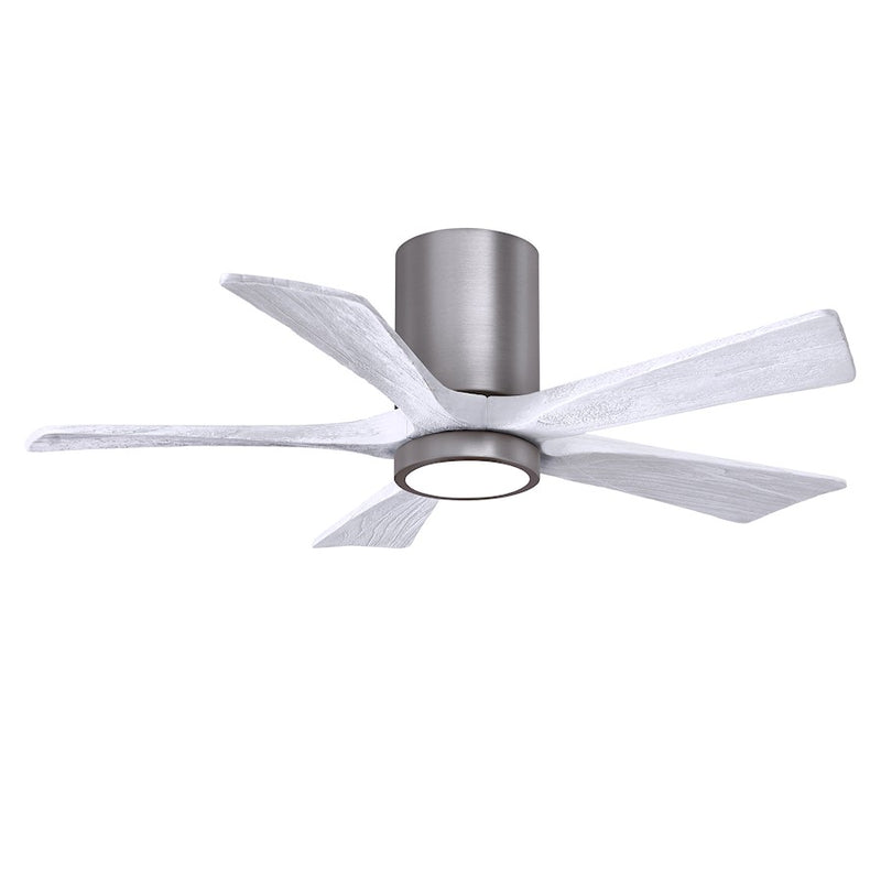 Matthews Fans Irene-5HLK 52in 5-Blade Ceiling Fan | Contemporary Brushed Pewter and Barnwood | Living Room & Bedroom | Model IR5HLK-BP-BW-52