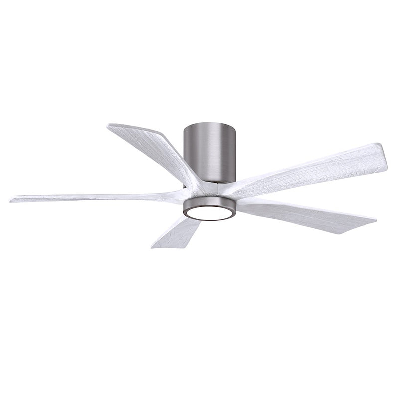 Matthews Fans Irene-5HLK 52in 5-Blade Ceiling Fan | Contemporary Brushed Pewter and Barnwood | Living Room & Bedroom | Model IR5HLK-BP-BW-52