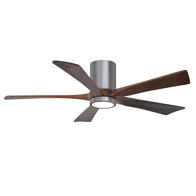 Matthews Fans Irene-5HLK 52in 5-Blade Ceiling Fan | Contemporary Brushed Pewter and Barnwood | Living Room & Bedroom | Model IR5HLK-BP-BW-52