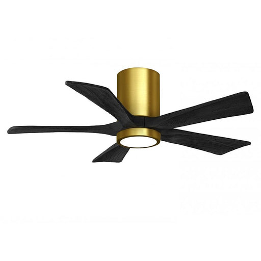 Matthews Fans Irene-5HLK 42in 5-Blade Ceiling Fan | Brushed Brass and Matte Black Solid Wood Blades | Bedroom & Home Office | Model IR5HLK-BRBR-BK-42