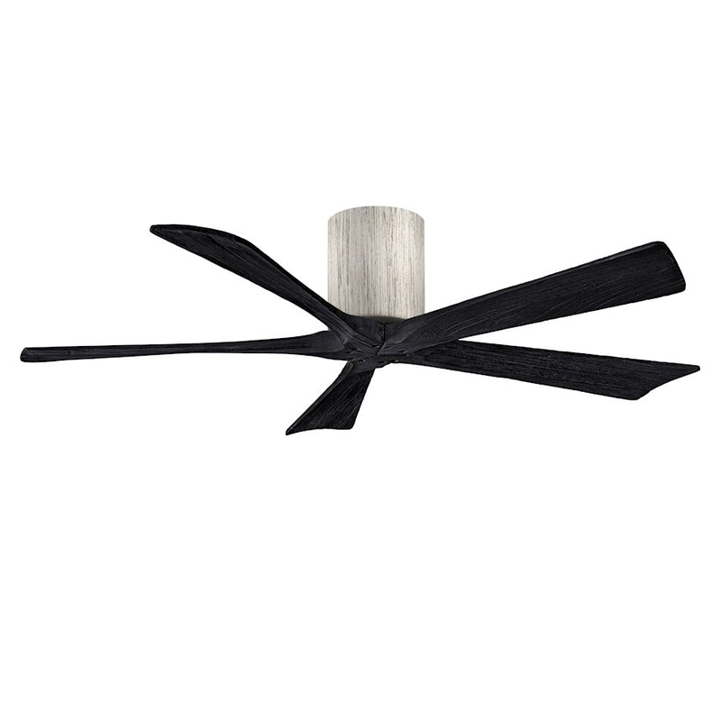 Matthews Fans Irene-5HLK 52in 5-Blade LED Ceiling Fan | Rustic Barnwood Tone and Matte Black Solid Wood Blades | Living Room | Model IR5HLK-BW-BK-52