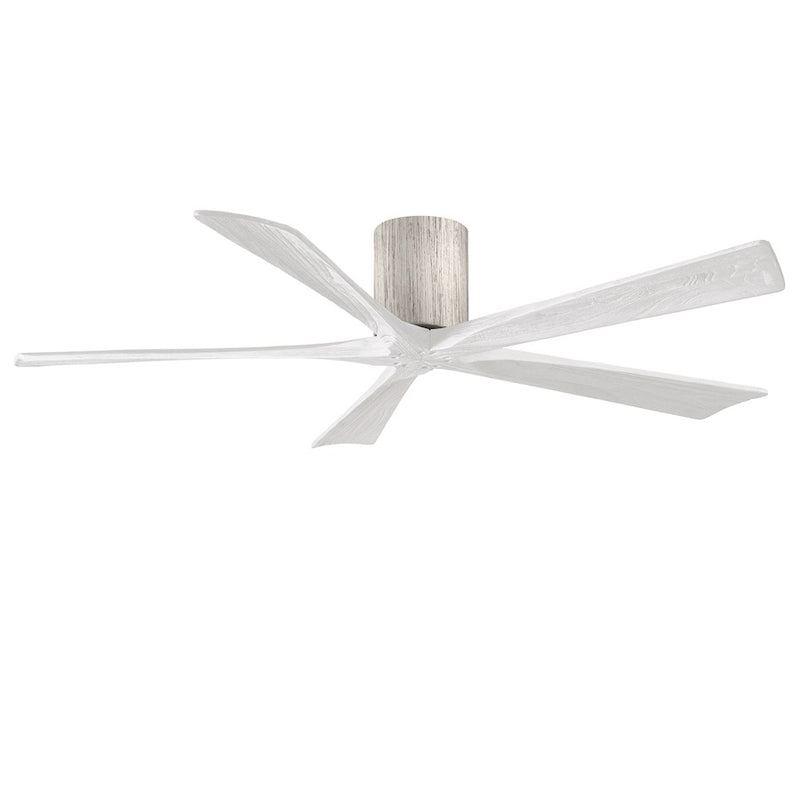Matthews Fans Irene-5HLK 60in 5-Blade LED Ceiling Fan | Rustic Barnwood Tone and Matte White Solid Wood Blades | Living Room | Model IR5HLK-BW-MWH-60