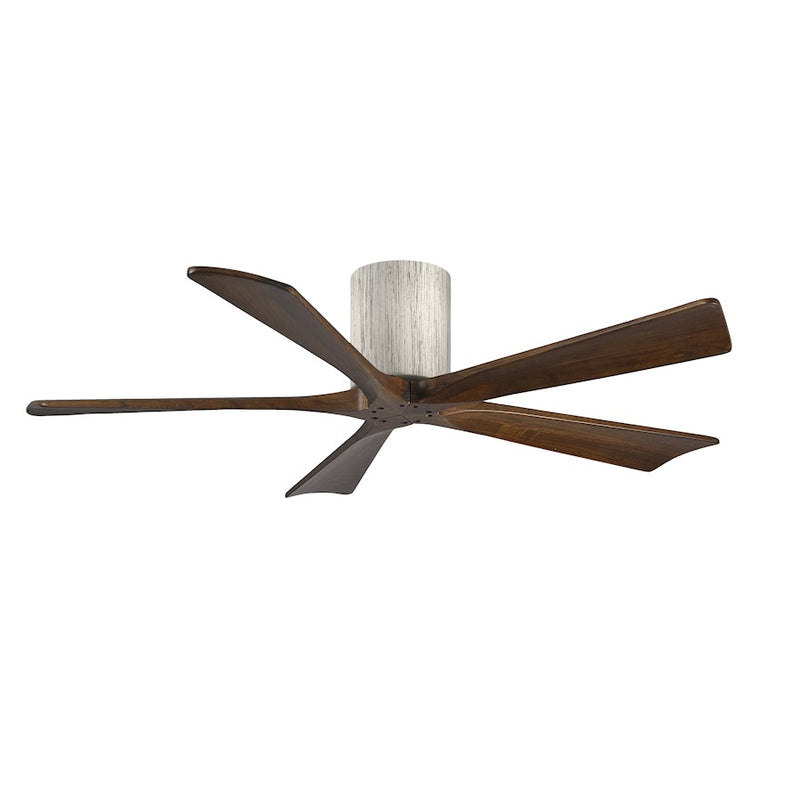 Matthews Fans Irene-5HLK 52in 5-Blade LED Ceiling Fan | Rustic Barnwood Tone and Walnut Solid Wood Blades | Living Room | Model IR5HLK-BW-WA-52