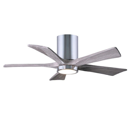 Matthews Fan Irene-HLK 42in 5-Blade Ceiling Fan | Polished Chrome and Barn Wood Solid Wood Blades | Bedroom & Living Room | Model IR5HLK-CR-BW-42
