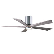 Matthews Fan Irene-HLK 52in 5-Blade Ceiling Fan | Polished Chrome and Barn Wood Solid Wood Blades | Bedroom & Living Room | Model IR5HLK-CR-BW-52