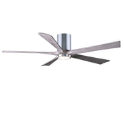 Matthews Fan Irene-HLK 60in 5-Blade Ceiling Fan | Polished Chrome and Barn Wood Solid Wood Blades | Bedroom & Living Room | Model IR5HLK-CR-BW-60