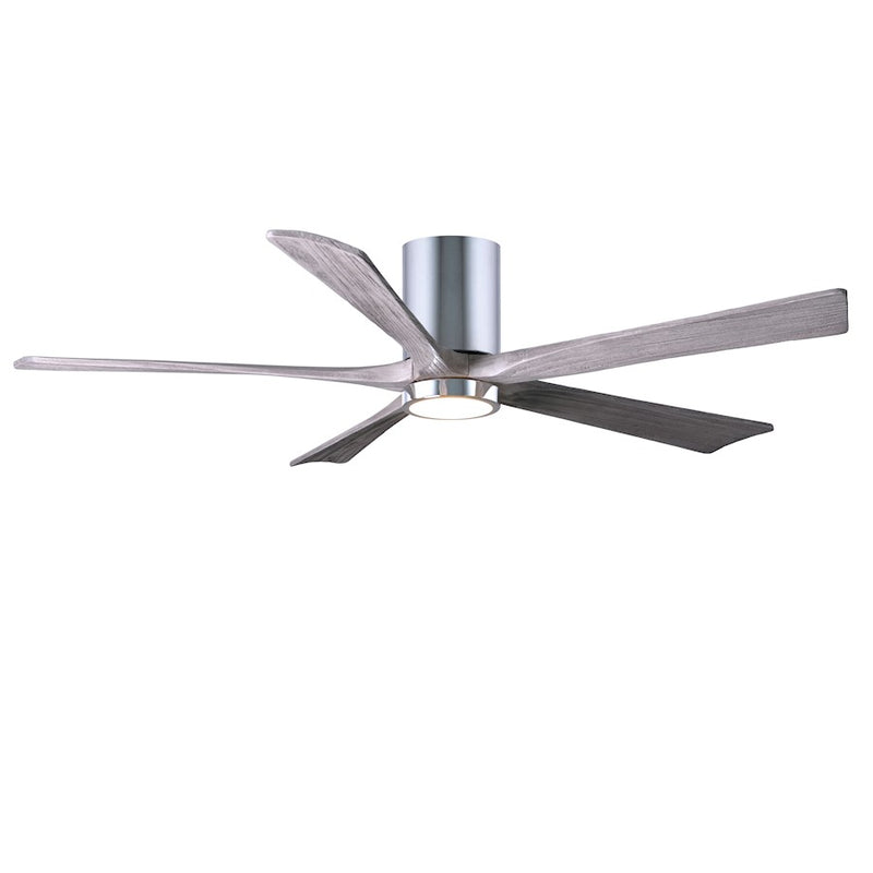 Matthews Fan Irene-HLK 60in 5-Blade Ceiling Fan | Polished Chrome and Barn Wood Solid Wood Blades | Bedroom & Living Room | Model IR5HLK-CR-BW-60