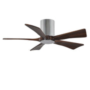 Matthews Fan Irene-HLK 42in 5-Blade Ceiling Fan | Polished Chrome and Walnut Solid Wood Blades | Bedroom & Living Room | Model IR5HLK-CR-WA-42