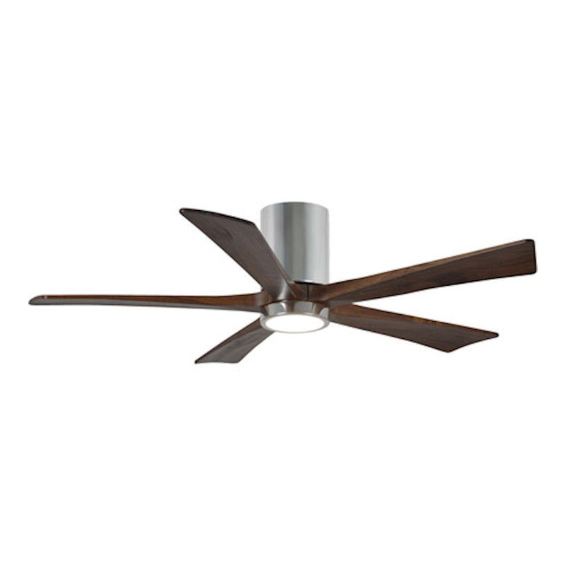 Matthews Fan Irene-5HLK 52in 5-Blade Ceiling Fan | Polished Chrome and Walnut Tone Wood Blades | Bedroom & Living Room | D 52 | Model IR5HLK-CR-WA-52