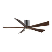 Matthews Fan Irene-5HLK 60in 5-Blade Ceiling Fan | Polished Chrome and Walnut Tone Wood Blades | Bedroom & Living Room | D 52 | Model IR5HLK-CR-WA-60