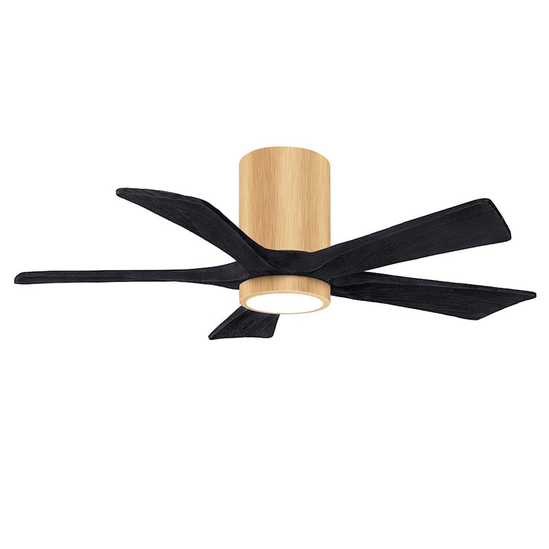 Matthews Fans Irene-5HLK 52in 5-Blade Ceiling Fan | Contemporary Brushed Pewter and Barnwood | Living Room & Bedroom | Model IR5HLK-BP-BW-52