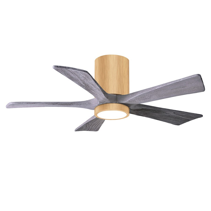 Matthews Fans Irene-5HLK 52in 5-Blade Ceiling Fan | Contemporary Brushed Pewter and Barnwood | Living Room & Bedroom | Model IR5HLK-BP-BW-52