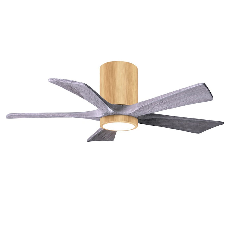 Matthews Fans Irene-5HLK 52in 5-Blade Ceiling Fan | Contemporary Brushed Pewter and Barnwood | Living Room & Bedroom | Model IR5HLK-BP-BW-52