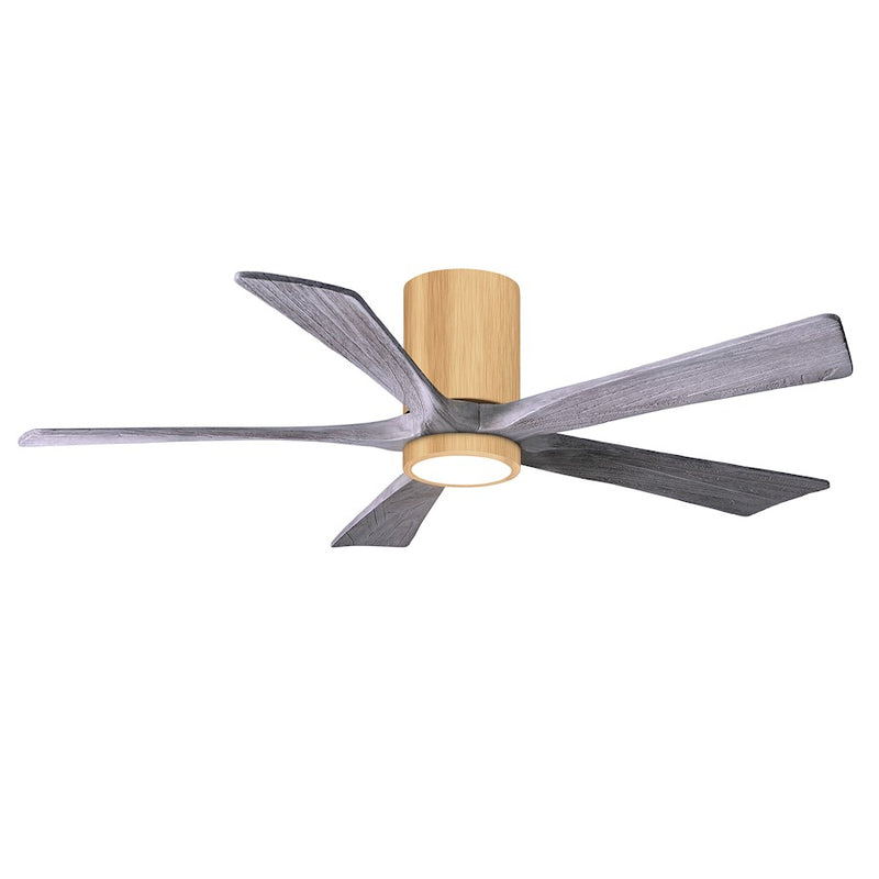 Matthews Fans Irene-5HLK 52in 5-Blade Ceiling Fan | Contemporary Brushed Pewter and Barnwood | Living Room & Bedroom | Model IR5HLK-BP-BW-52