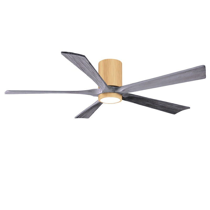 Matthews Fans Irene-5HLK 52in 5-Blade Ceiling Fan | Contemporary Brushed Pewter and Barnwood | Living Room & Bedroom | Model IR5HLK-BP-BW-52