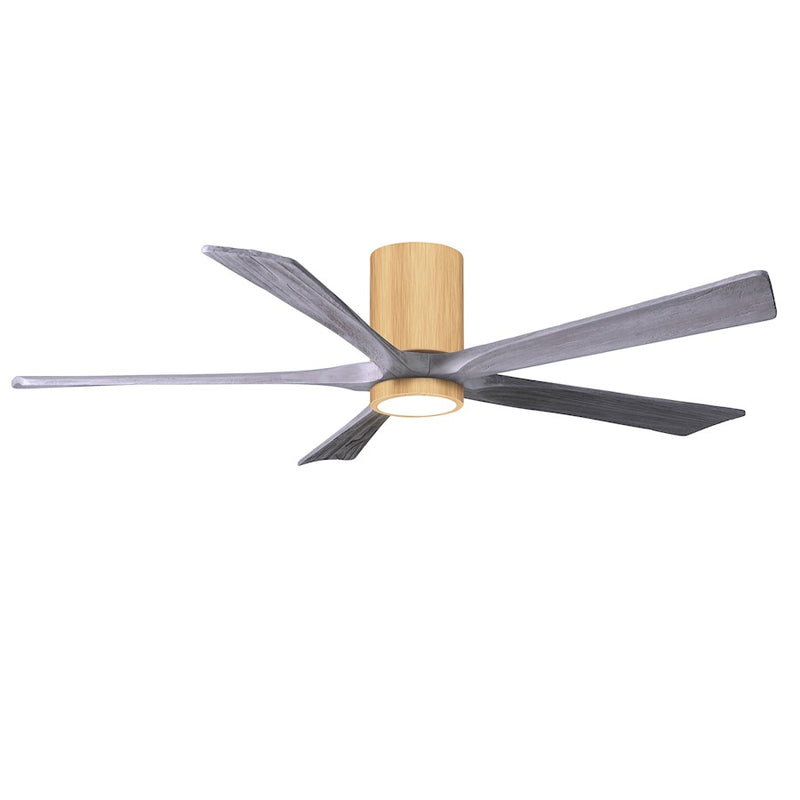 Matthews Fans Irene-5HLK 52in 5-Blade Ceiling Fan | Contemporary Brushed Pewter and Barnwood | Living Room & Bedroom | Model IR5HLK-BP-BW-52