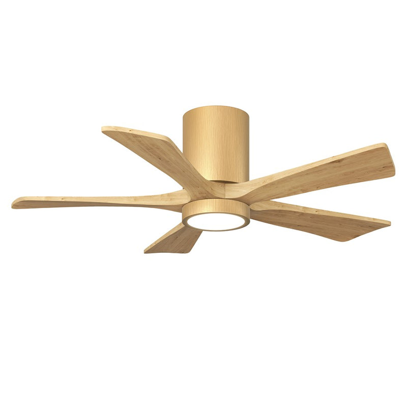 Matthews Fans Irene-5HLK 42in 1-Light Ceiling Fan | Contemporary Light Maple Solid Wood | Bedroom & Living Room | Model IR5HLK-LM-LM-42