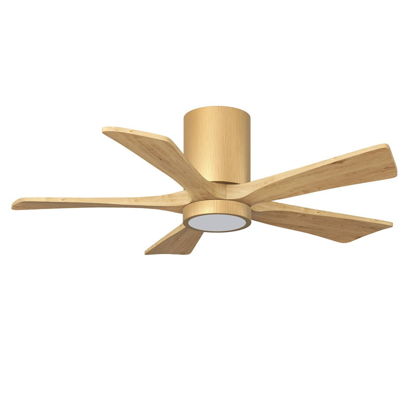 Matthews Fans Irene-5HLK 42in 1-Light Ceiling Fan | Contemporary Light Maple Solid Wood | Bedroom & Living Room | Model IR5HLK-LM-LM-42