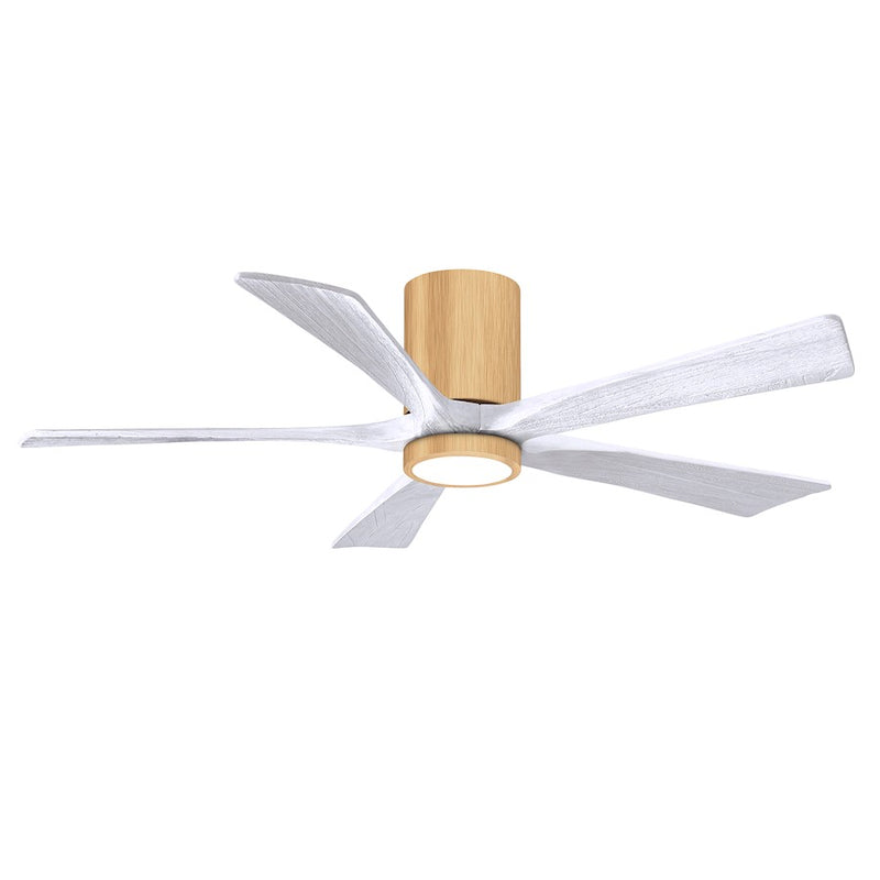 Matthews Fans Irene-5HLK 52in 5-Blade Ceiling Fan | Contemporary Brushed Pewter and Barnwood | Living Room & Bedroom | Model IR5HLK-BP-BW-52