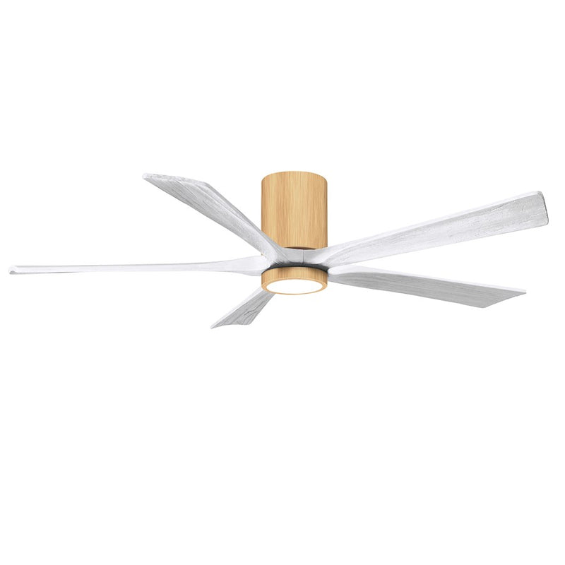 Matthews Fans Irene-5HLK 52in 5-Blade Ceiling Fan | Contemporary Brushed Pewter and Barnwood | Living Room & Bedroom | Model IR5HLK-BP-BW-52