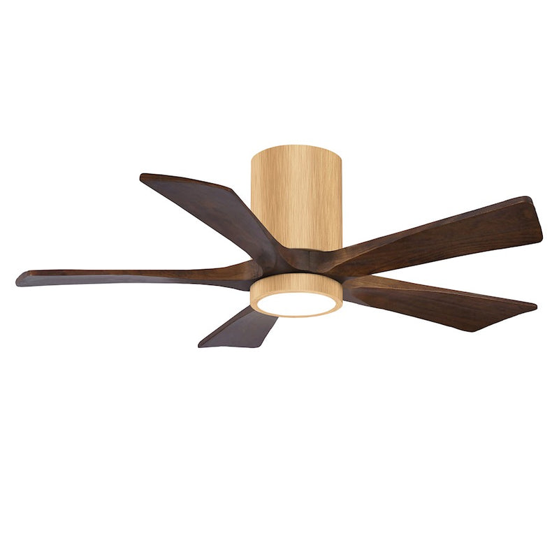 Matthews Fans Irene-5HLK 52in 5-Blade Ceiling Fan | Contemporary Brushed Pewter and Barnwood | Living Room & Bedroom | Model IR5HLK-BP-BW-52