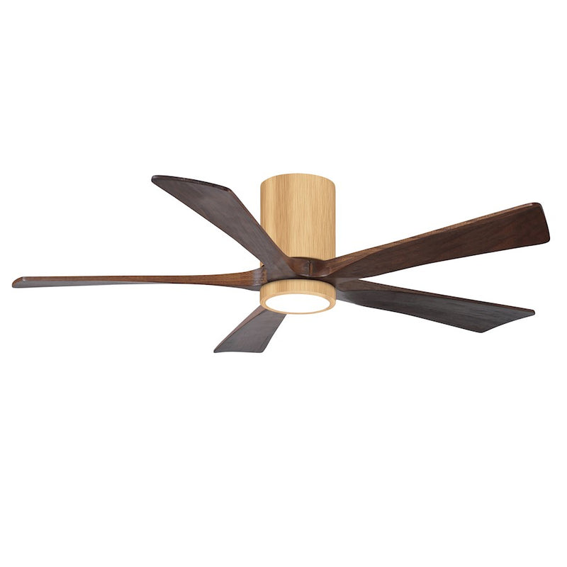 Matthews Fans Irene-5HLK 52in 5-Blade Ceiling Fan | Contemporary Brushed Pewter and Barnwood | Living Room & Bedroom | Model IR5HLK-BP-BW-52