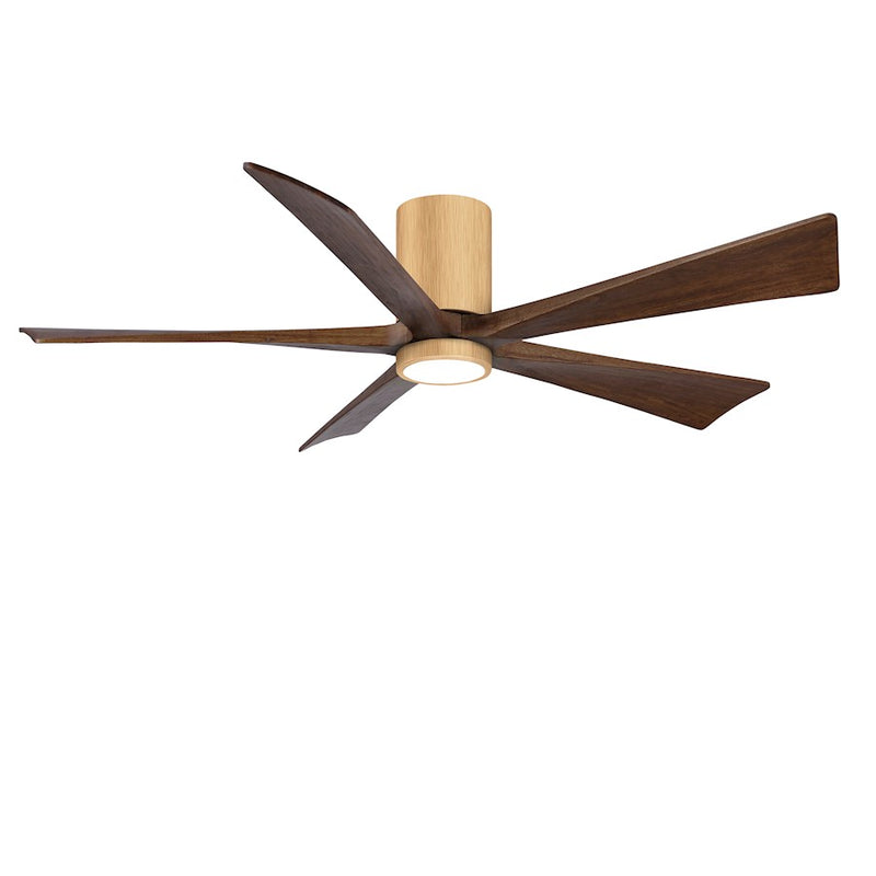 Matthews Fans Irene-5HLK 52in 5-Blade Ceiling Fan | Contemporary Brushed Pewter and Barnwood | Living Room & Bedroom | Model IR5HLK-BP-BW-52