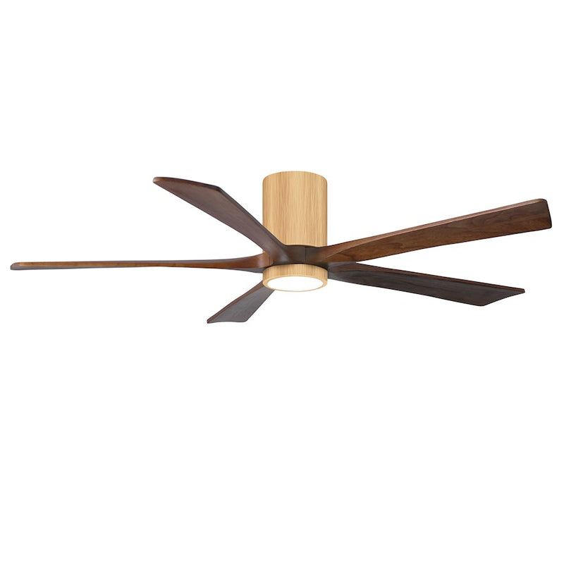 Matthews Fans Irene-5HLK 52in 5-Blade Ceiling Fan | Contemporary Brushed Pewter and Barnwood | Living Room & Bedroom | Model IR5HLK-BP-BW-52