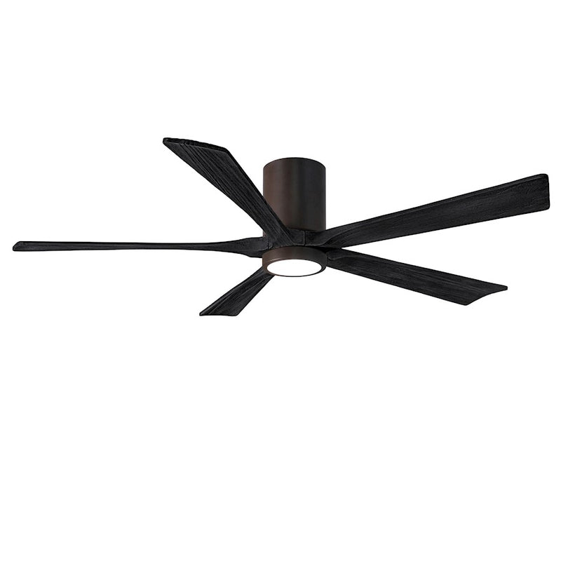Matthews Fans Irene 5HLK 60in 5-Blade Ceiling Fan | Textured Bronze and Matte Black Wood Blades | Bedroom & Living Room | Model IR5HLK-TB-BK-60