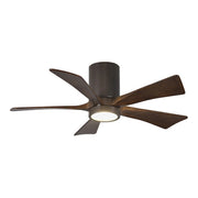Matthews Fan Irene-HLK 42in 5-Blade Ceiling Fan | Rustic Textured Bronze and Walnut | Bedroom & Small Living Room | Model IR5HLK-TB-WA-42