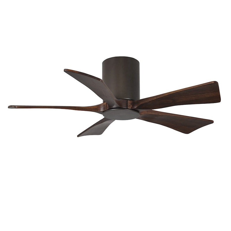 Matthews Fan Irene-HLK 42in 5-Blade Ceiling Fan | Rustic Textured Bronze and Walnut | Bedroom & Small Living Room | Model IR5HLK-TB-WA-42